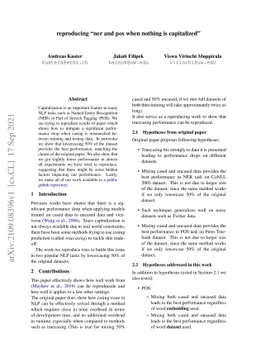 reproducing "ner and pos when nothing is capitalized"