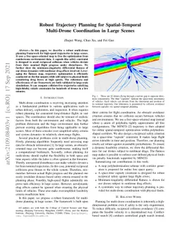 Robust Trajectory Planning for Spatial-Temporal Multi-Drone Coordination
  in Large Scenes