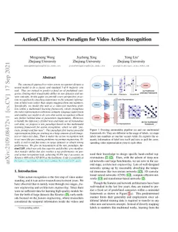 ActionCLIP: A New Paradigm for Video Action Recognition