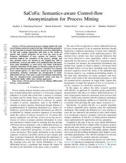 SaCoFa: Semantics-aware Control-flow Anonymization for Process Mining