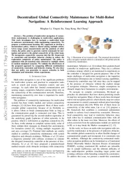 Decentralized Global Connectivity Maintenance for Multi-Robot
  Navigation: A Reinforcement Learning Approach