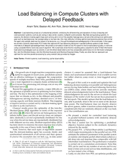 Load Balancing in Compute Clusters with Delayed Feedback