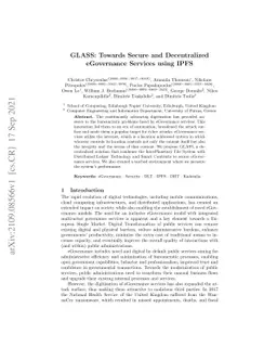 GLASS: Towards Secure and Decentralized eGovernance Services using IPFS
