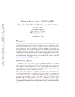 Learning from Crowds with Crowd-Kit