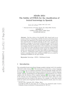 The futility of STILTs for the classification of lexical borrowings in
  Spanish