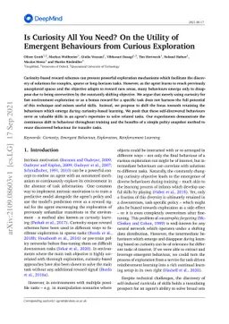 Is Curiosity All You Need? On the Utility of Emergent Behaviours from
  Curious Exploration