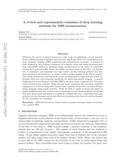 A review and experimental evaluation of deep learning methods for MRI
  reconstruction