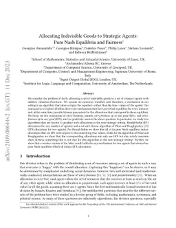 Allocating Indivisible Goods to Strategic Agents: Pure Nash Equilibria
  and Fairness