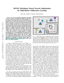 DiNNO: Distributed Neural Network Optimization for Multi-Robot
  Collaborative Learning