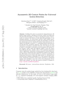 Asymmetric 3D Context Fusion for Universal Lesion Detection