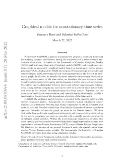 Graphical models for nonstationary time series