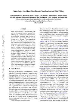 Semi-Supervised Few-Shot Intent Classification and Slot Filling