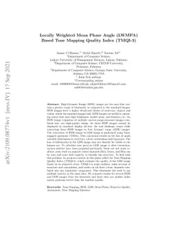 Locally Weighted Mean Phase Angle (LWMPA) Based Tone Mapping Quality
  Index (TMQI-3)