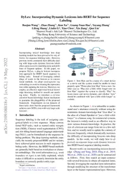 DyLex: Incorporating Dynamic Lexicons into BERT for Sequence Labeling
