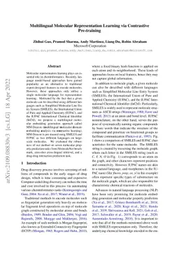Multilingual Molecular Representation Learning via Contrastive
  Pre-training