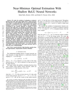 Near-Minimax Optimal Estimation With Shallow ReLU Neural Networks