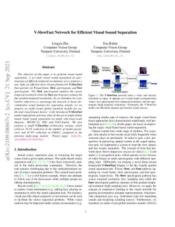 V-SlowFast Network for Efficient Visual Sound Separation