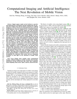 Computational Imaging and Artificial Intelligence: The Next Revolution
  of Mobile Vision
