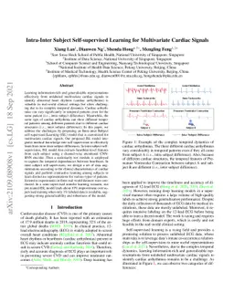 Intra-Inter Subject Self-supervised Learning for Multivariate Cardiac
  Signals