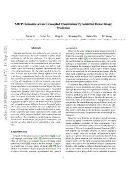 SDTP: Semantic-aware Decoupled Transformer Pyramid for Dense Image
  Prediction