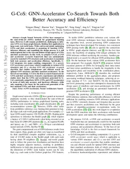 G-CoS: GNN-Accelerator Co-Search Towards Both Better Accuracy and
  Efficiency