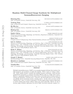 Random Multi-Channel Image Synthesis for Multiplexed Immunofluorescence
  Imaging