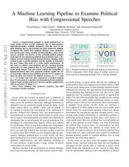 A Machine Learning Pipeline to Examine Political Bias with Congressional
  Speeches