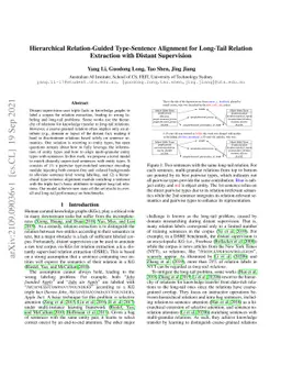 Hierarchical Relation-Guided Type-Sentence Alignment for Long-Tail
  Relation Extraction with Distant Supervision