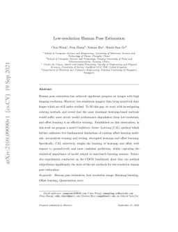 Low-resolution Human Pose Estimation