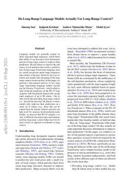 Do Long-Range Language Models Actually Use Long-Range Context?