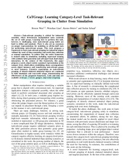 CaTGrasp: Learning Category-Level Task-Relevant Grasping in Clutter from
  Simulation
