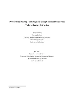 Probabilistic Bearing Fault Diagnosis Using Gaussian Process with
  Tailored Feature Extraction