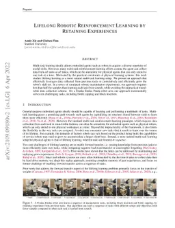 Lifelong Robotic Reinforcement Learning by Retaining Experiences