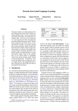 Towards Zero-Label Language Learning