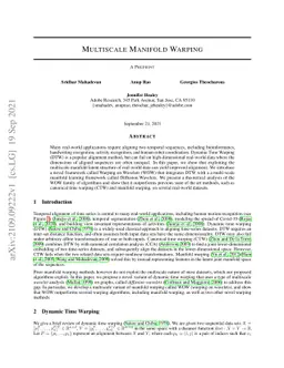 Multiscale Manifold Warping