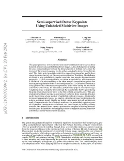 Semi-supervised Dense Keypoints Using Unlabeled Multiview Images
