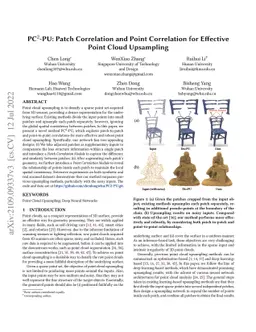 PC$^2$-PU: Patch Correlation and Point Correlation for Effective Point
  Cloud Upsampling
