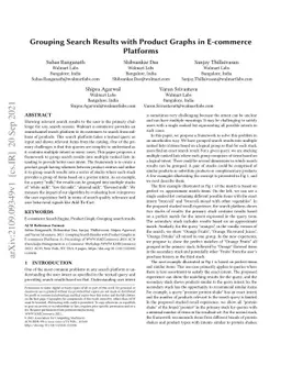 Grouping Search Results with Product Graphs in E-commerce Platforms