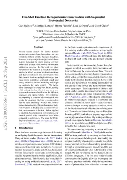 Few-Shot Emotion Recognition in Conversation with Sequential
  Prototypical Networks