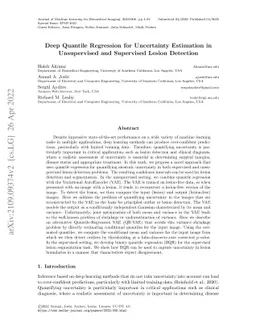 Deep Quantile Regression for Uncertainty Estimation in Unsupervised and
  Supervised Lesion Detection