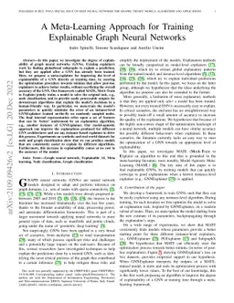 A Meta-Learning Approach for Training Explainable Graph Neural Networks