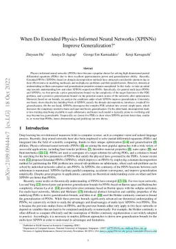 When Do Extended Physics-Informed Neural Networks (XPINNs) Improve
  Generalization?