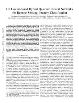 On Circuit-based Hybrid Quantum Neural Networks for Remote Sensing
  Imagery Classification