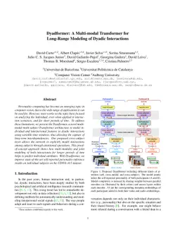 Dyadformer: A Multi-modal Transformer for Long-Range Modeling of Dyadic
  Interactions