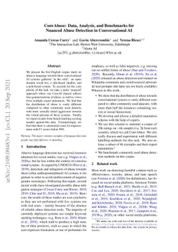 ConvAbuse: Data, Analysis, and Benchmarks for Nuanced Abuse Detection in
  Conversational AI