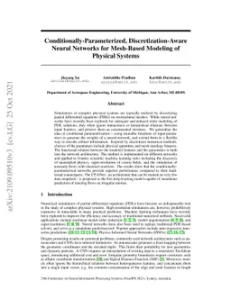 Conditionally Parameterized, Discretization-Aware Neural Networks for
  Mesh-Based Modeling of Physical Systems