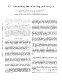IoT Vulnerability Data Crawling and Analysis
