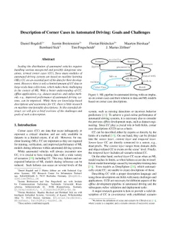 Description of Corner Cases in Automated Driving: Goals and Challenges