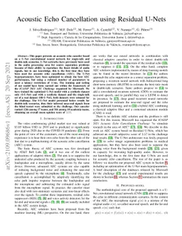 Acoustic Echo Cancellation using Residual U-Nets