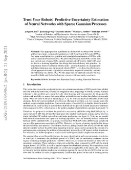 Trust Your Robots! Predictive Uncertainty Estimation of Neural Networks
  with Sparse Gaussian Processes